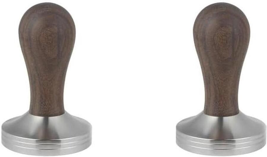 Koffie Druk Tool Espresso Handvat Koffie Comprimeren Ergonomisch Ontwerp 53mm Walnoot