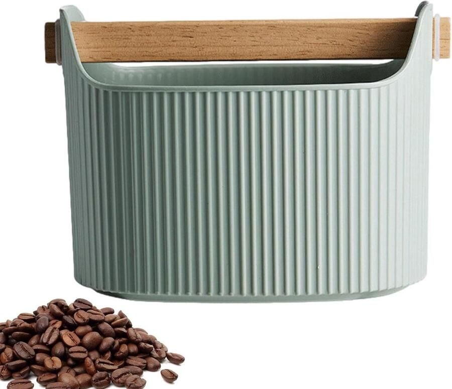 Koffie Espresso Emmer Gemalen Koffie Box Gemakkelijk Reinigen Grote Capaciteit 1300 ml Groen