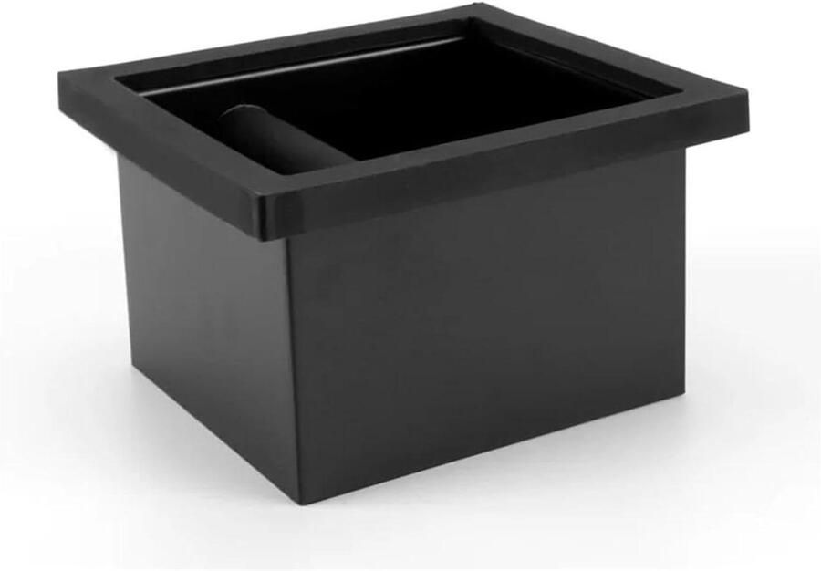 Koffie Klopbox Afvalemmer Bodemloos Espresso Bereiding Ingebouwd Werkblad 10x10x10 Millimeter Zilverkleurig