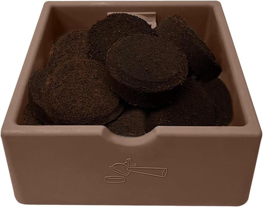 Koffie Klopbox Espresso Afvalbak Koffiebereiding Thuis Antislip Siliconen Basis 1.5 Liter Zwart