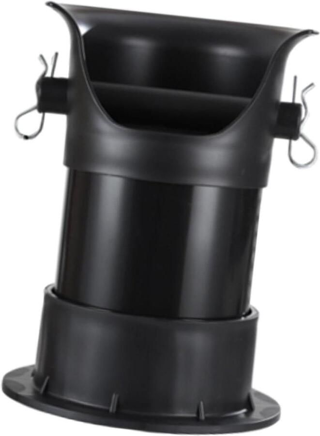 Koffie Klopbox Koffiedik Bakje Espresso Bereiden Schuin Mondontwerp 21.5 cm Zwart