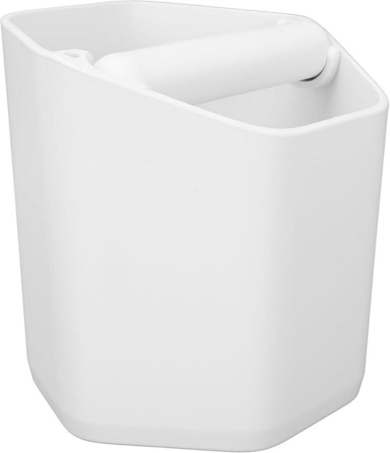 Koffie Klopbox Koffiedikbak Espresso Barista Antislipbasis Deksel 16 Cm Diameter Wit