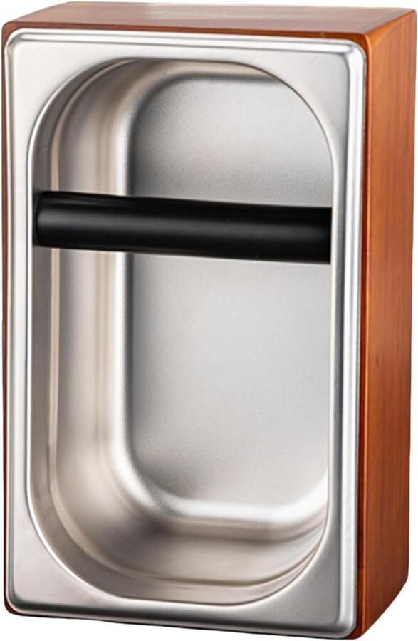 Koffie Klopdoos Koffiedik Bak Espresso Afvalbak Espresso Bereiding Antislip Houten Basis - Foto 1