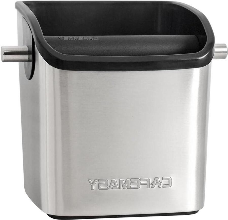 Koffie Knock Box Espresso Accessoire Koffiedik Verwijderen Geluiddempende Bar 10cm Diameter Zilver
