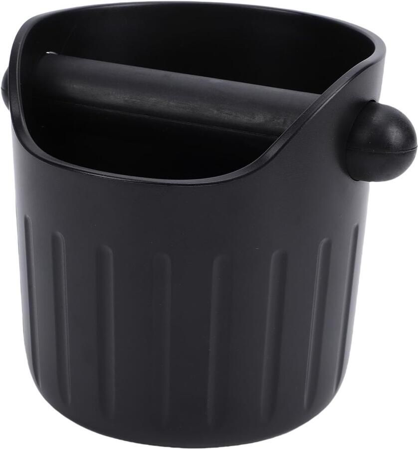 Koffie Knock Box Espresso Afvalbak Barista Werkplek Stabiele Rubberbasis 10x12x12 cm Zwart