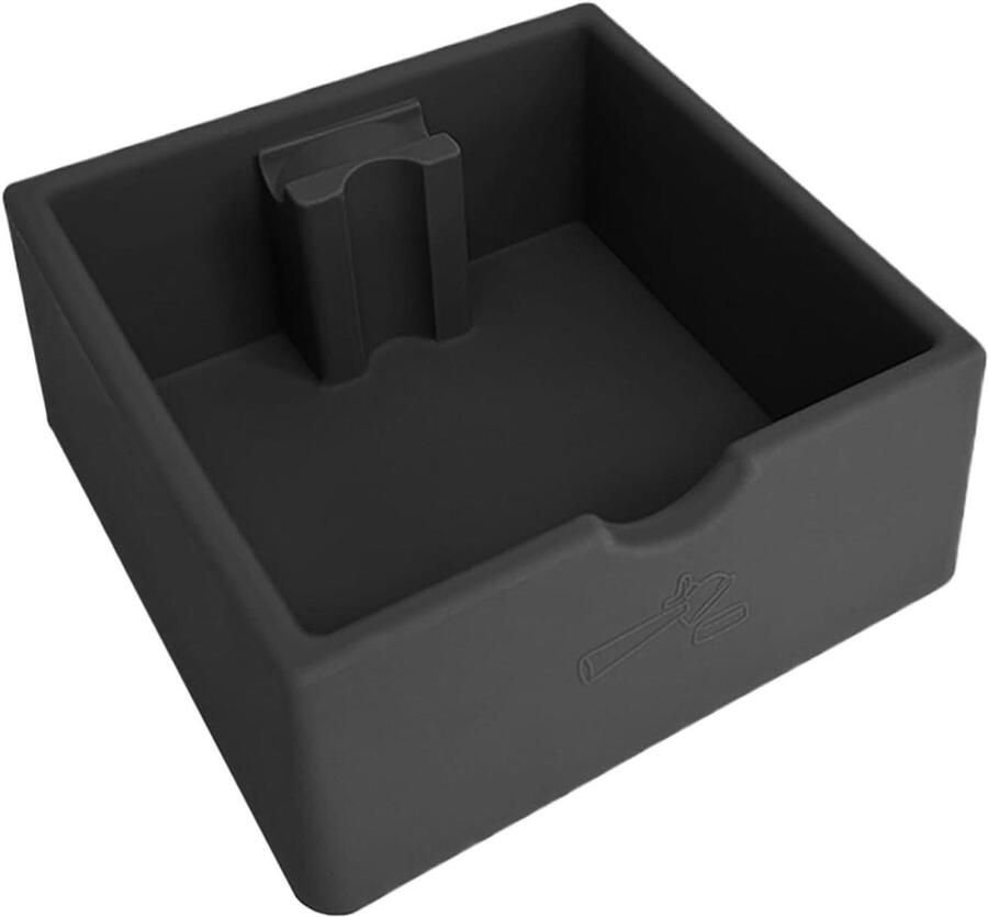 Koffie Knock Box Espresso Afvalbak Koffiedik Verwerken Antislip Basis 1.5 L Zwart