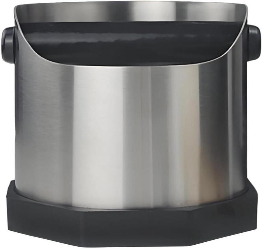 Koffie Knock Box Espresso Afvalemmer Koffiedik Verwijderen Antislip Onderkant 750 ml Zwart