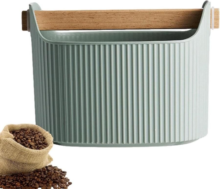 Koffie Knock Box Koffie Afvalbak Espresso Bereiden Afneembare Klepsteel 1300 ml Groen