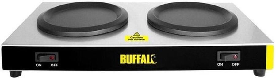 Koffie Kookplaat Warmer Horeca Gebruik Dubbele Kookplaat 65x330x200mm Zilver