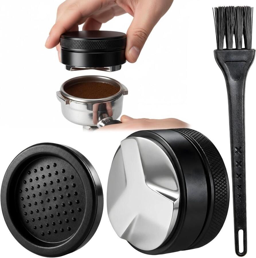 Koffie Leveler Espresso Verdeler Koffie Bereiden In Hoogte Verstelbaar 53mm Zwart