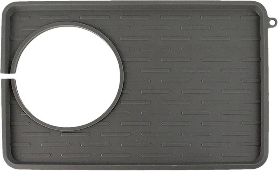 Koffie Manipulatiekussen Koffiemat Antislip Koffiezetapparaat Beschermen Verhoogde Randen 27.5 x 18 cm Grijs - Foto 1