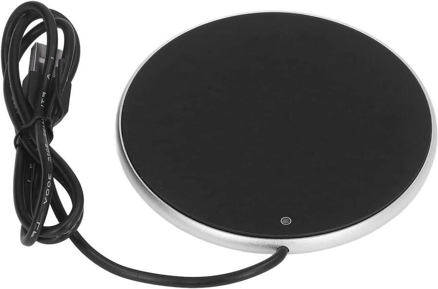 Koffie Mok Warmer Drankjes Warm Houder Drinken Warm Houden Automatische Uitschakeling 10.3cm Diameter Zilver