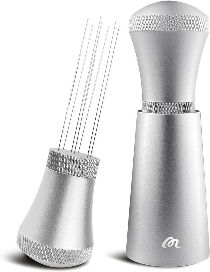 Professioneel WDT Tool voor Espresso met 7 Fijne RVS Naalden (0.3mm) en Standaard Inclusief 3 Vervangingsnaalden