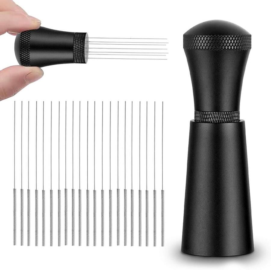 Koffie Ontluchtingsnaalden WDT Tool Espresso Koffie Extraheren 21 Roestvrijstalen Naalden 0.3mm Zilver