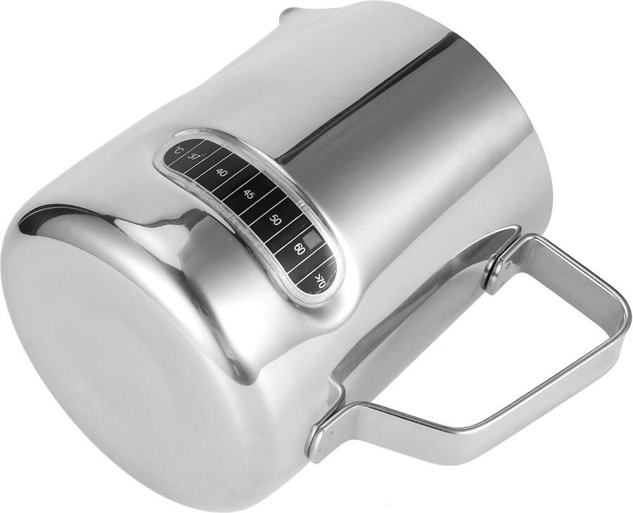 Koffie Opschuimbeker Melkkan RVS Latte Art Maken Geïntegreerde Temperatuursensor 1200ml Capaciteit Zilverkleurig