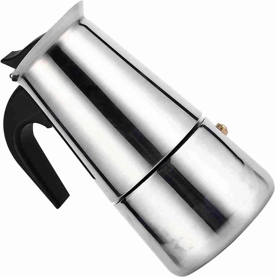Koffie Percolator Espresso Maker Thuis Koffie Zetten Roestvrij Staal 200ML Capaciteit Zilver