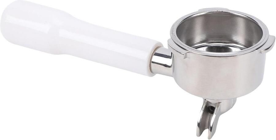 Koffie Portafilter Filterhouder Koffiezetapparaat Koffie Zetten Dubbele Uitloop 51 mm Wit