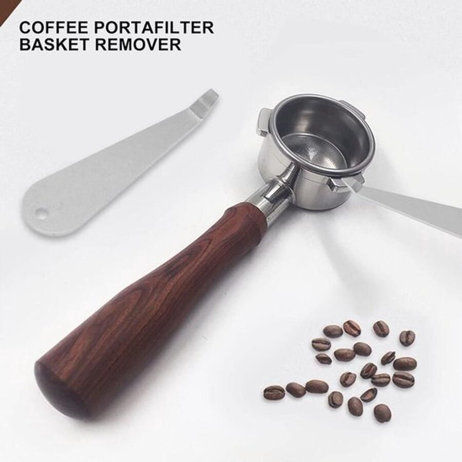 Koffie Portafilter Reiniger Poeder Beker Verwijderaar Roestvrij Staal Espressomachine Accessoires Reiniging Geschikt voor Portafilters Zilver