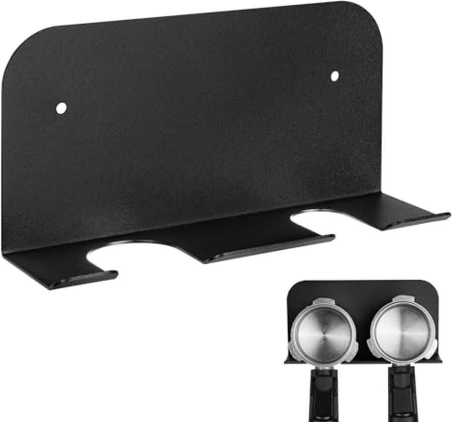 Koffie Portafilter Wandrek met 2 Slots Muur Mount Organizer voor Espresso Accessoires