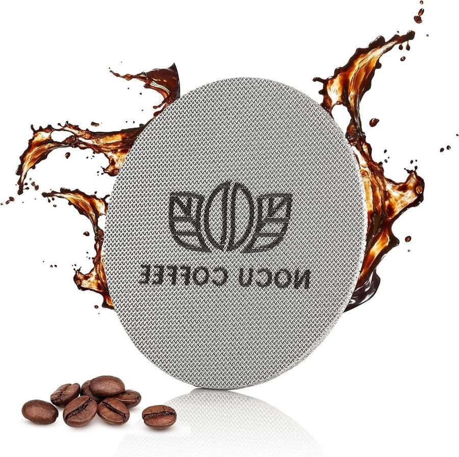 Koffie Puck Screen Koffiefilter Herbruikbaar Espresso Bereiden Gelijkmatige Extractie 57.5 mm Zilver