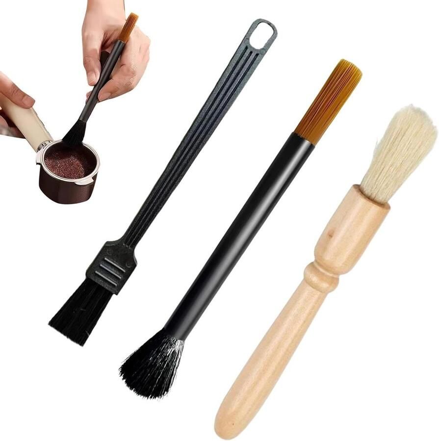 Koffie Borstel Set Reinigingsborstels Espresso Reinigen Dubbelzijdig Ontwerp 23 cm Lengte Niet gespecificeerd