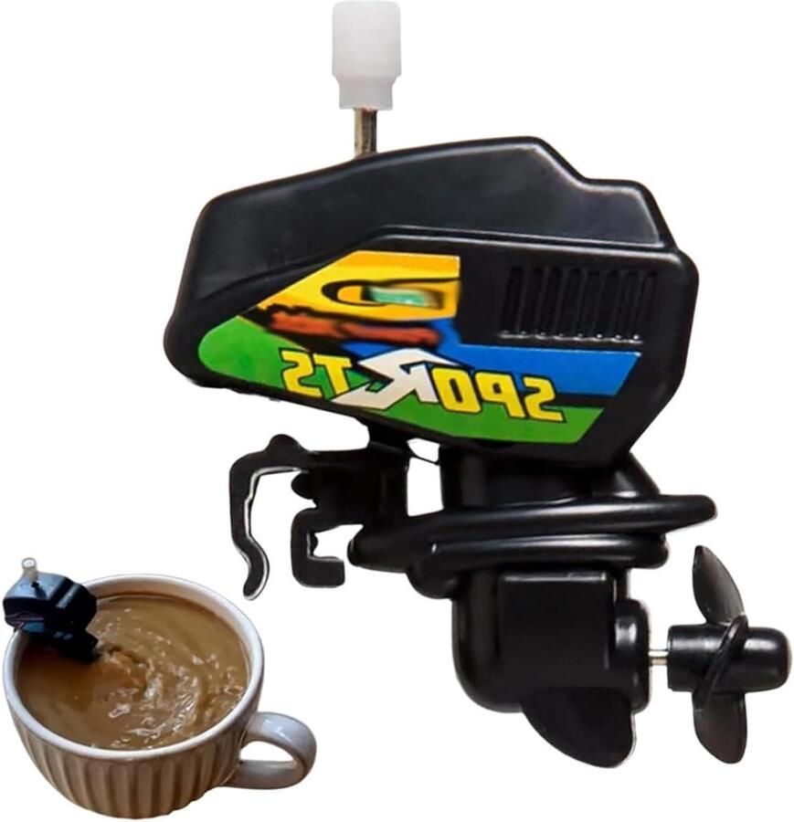 Koffie Roerder Drank Mixer Unieke Koffie-ervaring Bootmotor Ontwerp 65 cm Zwart