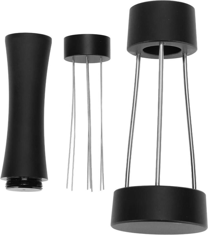 Koffie Roerpoeder Naald Koffie Accessoire Espresso Bereiden Zelfuitlijnende Standaard 148 g Zwart