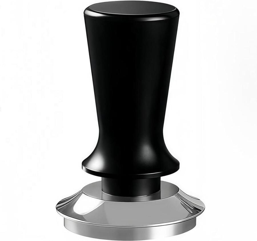 Koffie Sabotage Espresso Tamper Barista Kwaliteit Antislip Grip 58mm Diameter Zwart