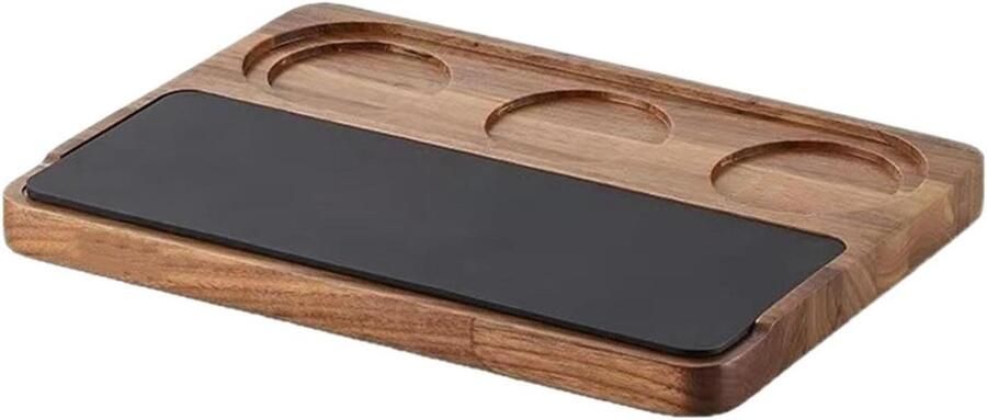 Koffie Sabotage Houder Espresso Station Koffie Bereiding Universele Pasvorm 26x19x2.2 cm Houtkleur