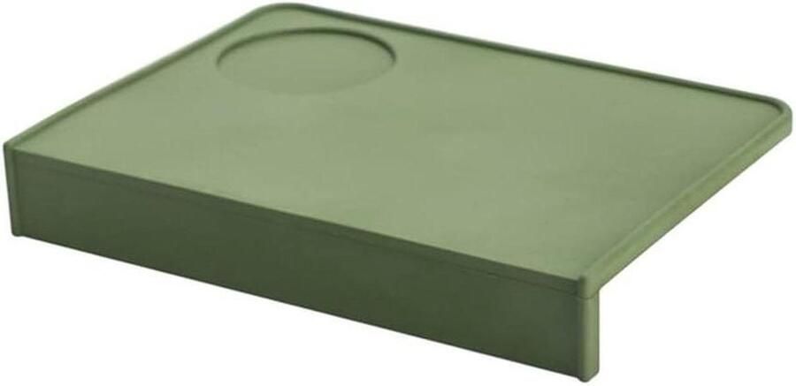Koffie Sabotage Mat Espresso Tamping Pad Barista Werkplek Hoekontwerp 20x15x3cm Groen