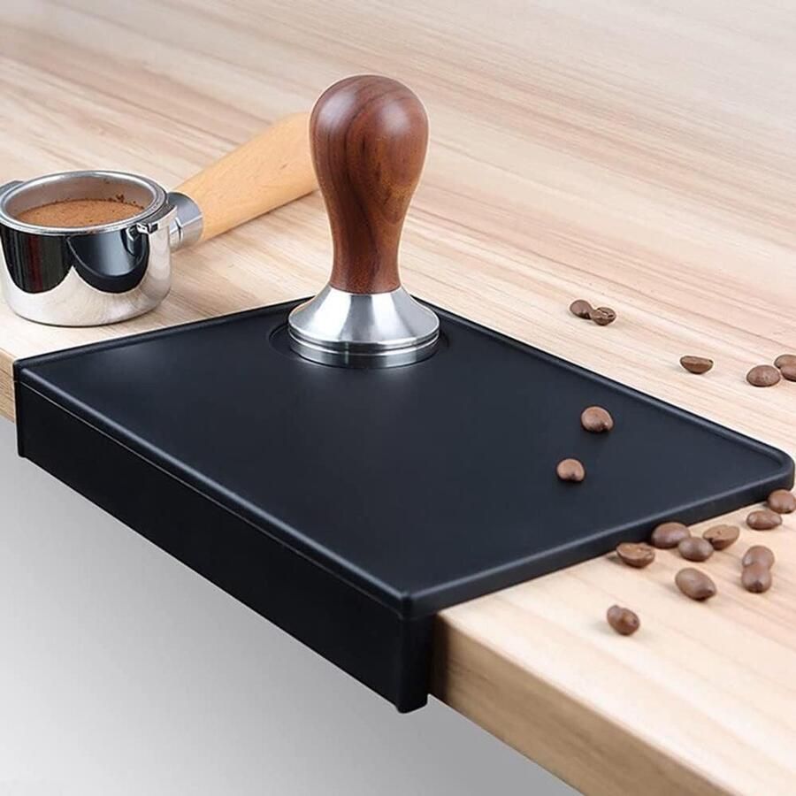 Koffie Sabotage Mat Espresso Tamping Pad Koffie Bereiden Hoekontwerp 20x15x3cm Grijs