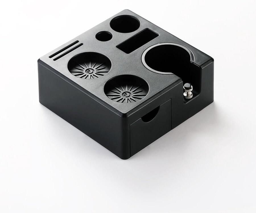 Koffie Sabotage Mat Espresso Tamping Station Koffie Aanstampen Ergonomisch Hoekontwerp Compact Maat Zwart