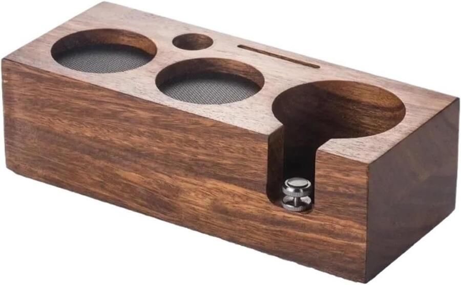 Koffie Sabotage Mat Portafilter Houder Espresso Bereiden Alles-in-één Organisatie 51 53mm Walnoot