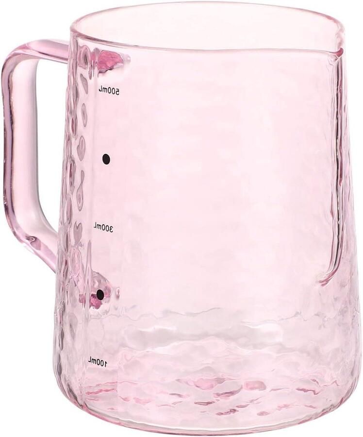 Koffie Schenkkan Melkopschuimer Sausdispenser Koffie Serveren Comfortabel Handvat 500 ml Roze