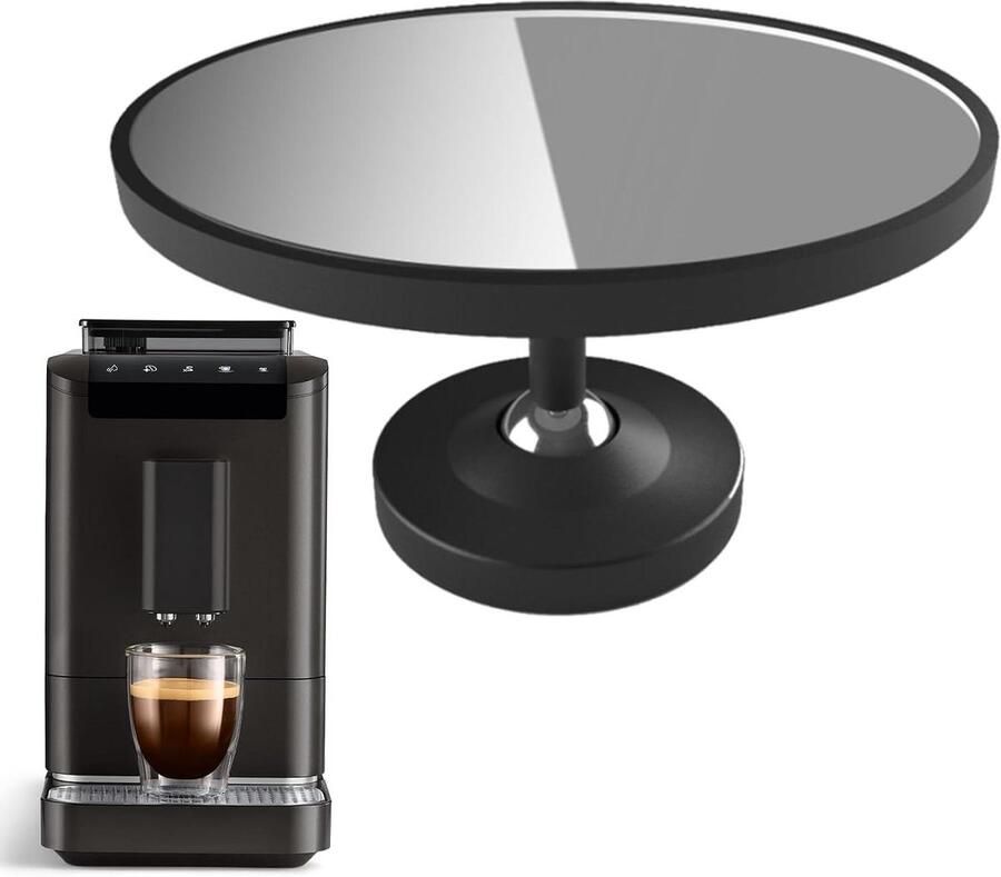 Koffie Spiegel Espresso Lens Crema Observeren Magnetische Bevestiging 7.5 x 7.5 cm Zilver
