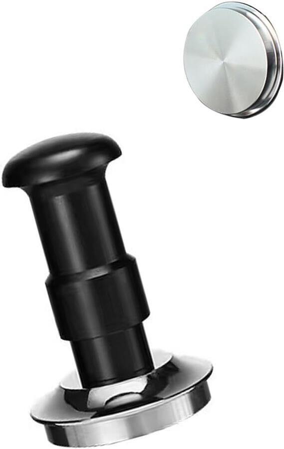 Koffie Stamper Espresso Accessoire Perfect Koffie Zetten Dubbele Veer Druk 53 mm Zilver