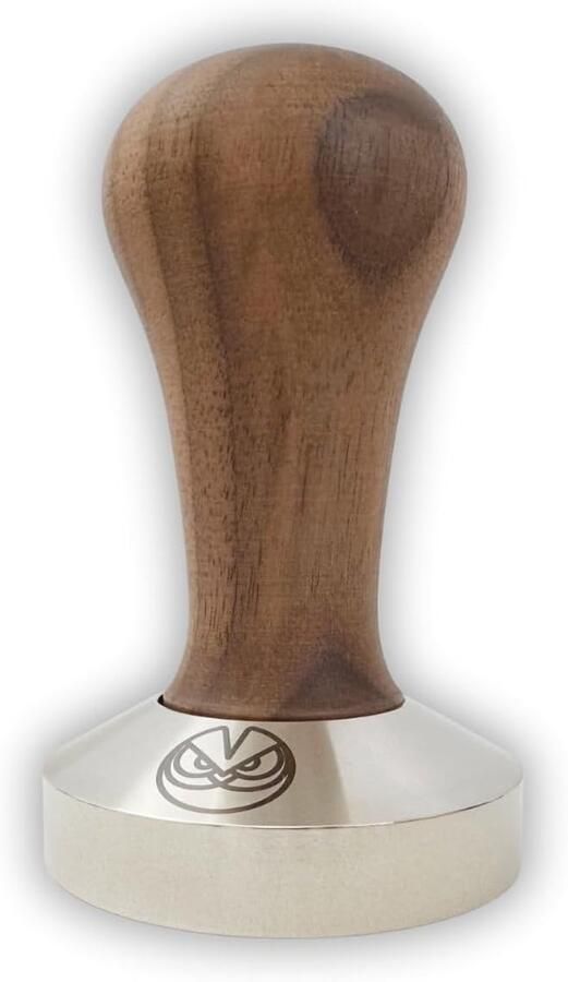 Koffie Stamper Espresso Accessoire Perfecte Espresso Platte Bodem 58.5 mm Walnoot Staal