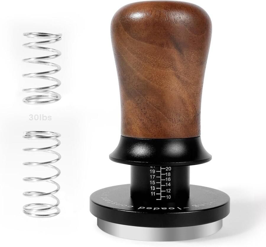 Koffie Stamper Espresso Drukker Consistente Espresso Zelfnivellerend Ontwerp 54 mm Hout