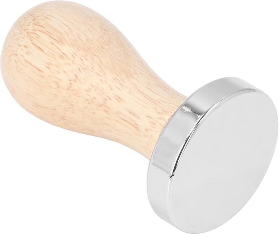 Koffie Stamper Espresso Maker Perfecte Espresso Afneembaar Ontwerp 49 mm Diameter Natuurlijk Hout