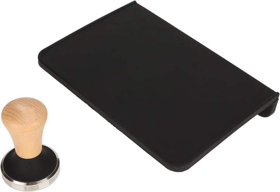 Koffie Stamper Set Espresso Accessoires Espresso Bereiding Platte RVS Basis 51 mm Diameter Zwart
