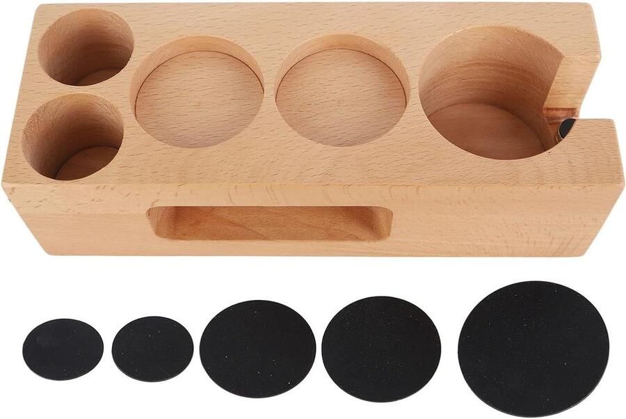 Koffie Stamperhouder Espresso Accessoire Koffie Bereiden Antislip Ontwerp 58 mm Houtkleur