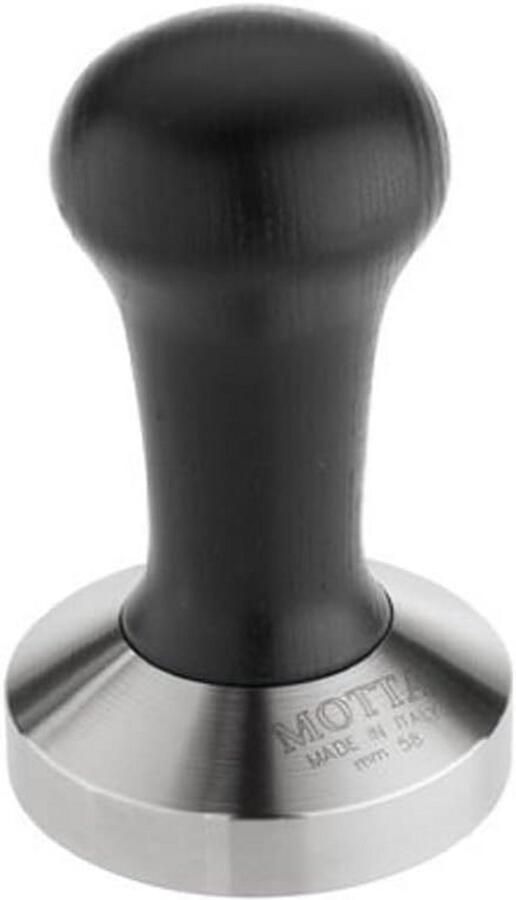 Koffie Tamper 58 mm RVS Vlak met Houten Handvat voor Espressomachine