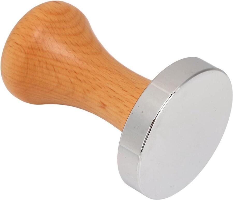Koffie Tamper Aanstamper Espresso Bereiden Ergonomisch Handvat 58MM Zilver