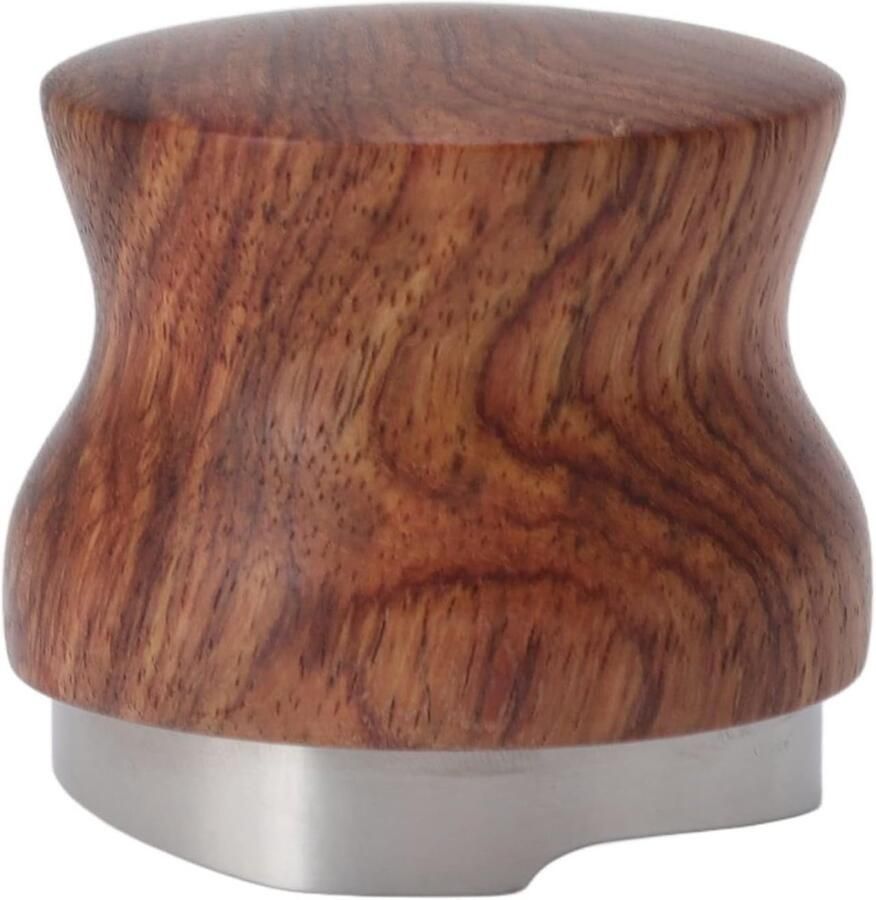 Koffie Tamper Distributor Tool Espresso Bereiden Dubbelzijdig Ontwerp 58MM Zilver Bruin