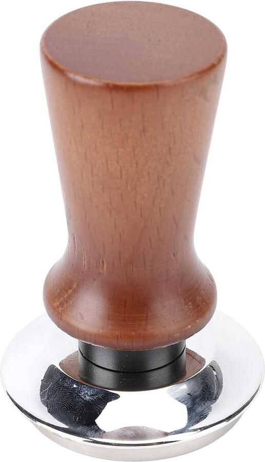 Koffie Tamper Espresso Aanstamper Consistente Druk Veerbelast Mechanisme 51MM Hout Zwart