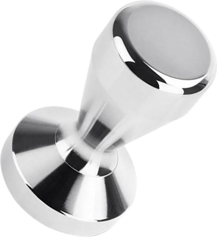 Koffie Tamper Espresso Drukker Espresso Bereiden Roestvrijstalen Basis 53 cm Diameter Zilver