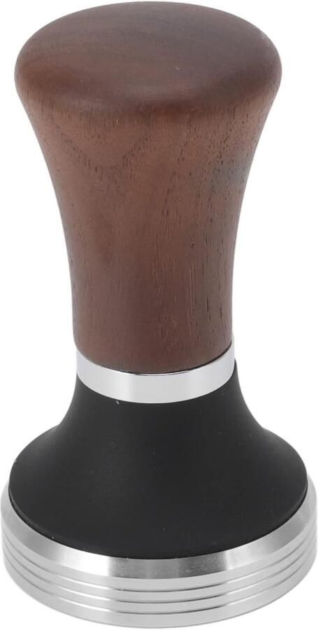 Koffie Tamper Espresso Drukker Espresso Bereiding Massief Roestvrij Staal 51 mm Houtkleur