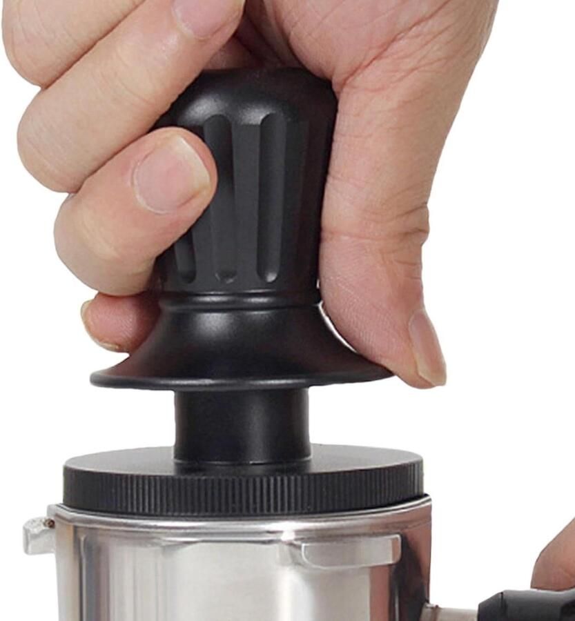 Koffie Tamper Espresso Gereedschap Optimale Extractie Constante Druk 51mm Diameter Zilver