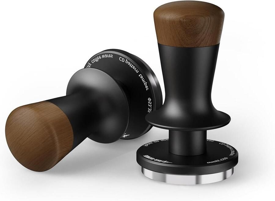 Koffie Tamper Espresso Masher Perfect Koffie Maken Zelfnivellerend Ontwerp 53.4mm Houten Handvat