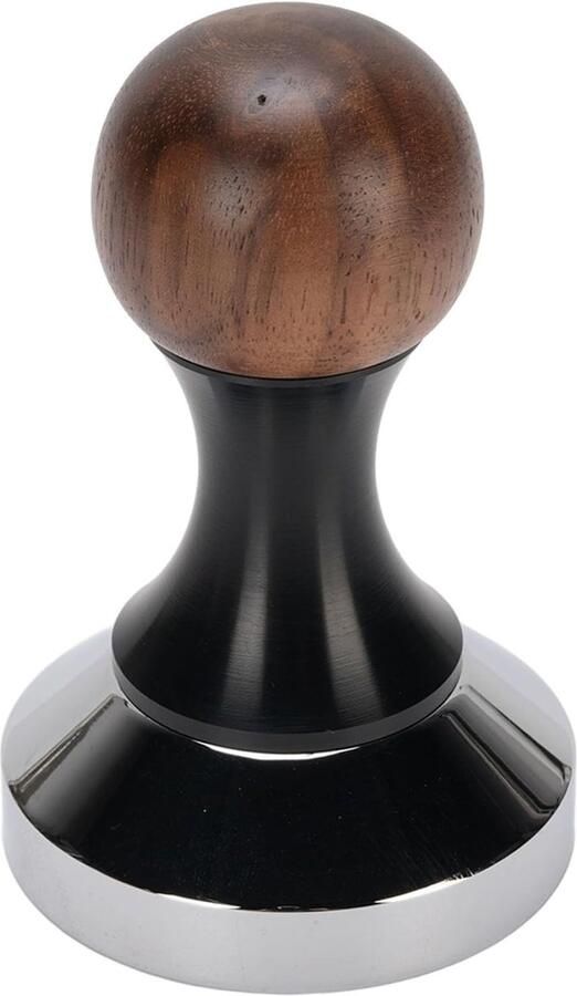 Koffie Tamper Espresso Pers Barista Gereedschap Walnoot Handgreep 58 mm Natuurlijk